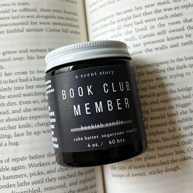 Book Club Member | Candle - Cake Batter + Vanilla, 4 or 8 oz: 4 oz