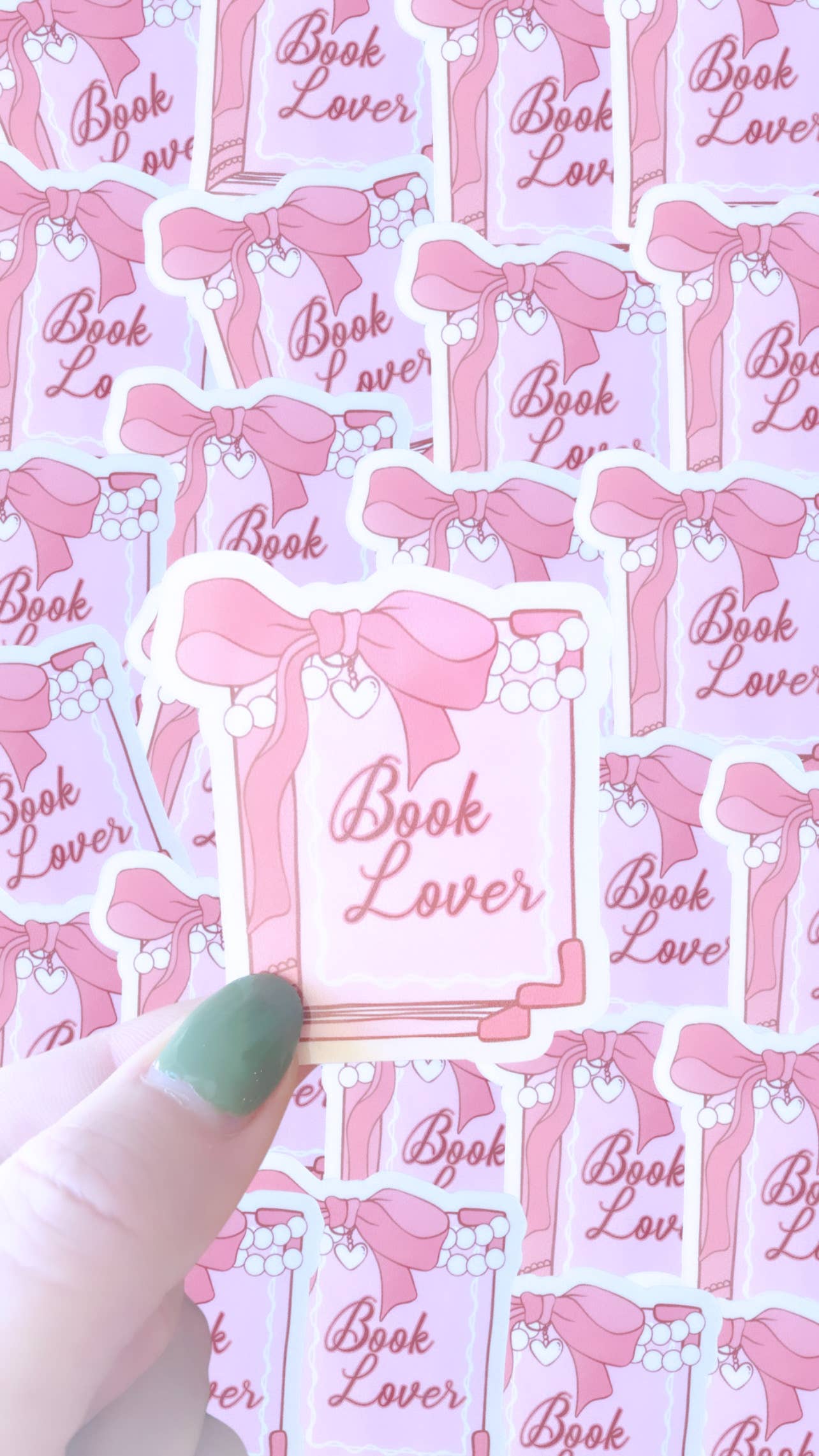 Book lover waterproof sticker|coquette|book sticker