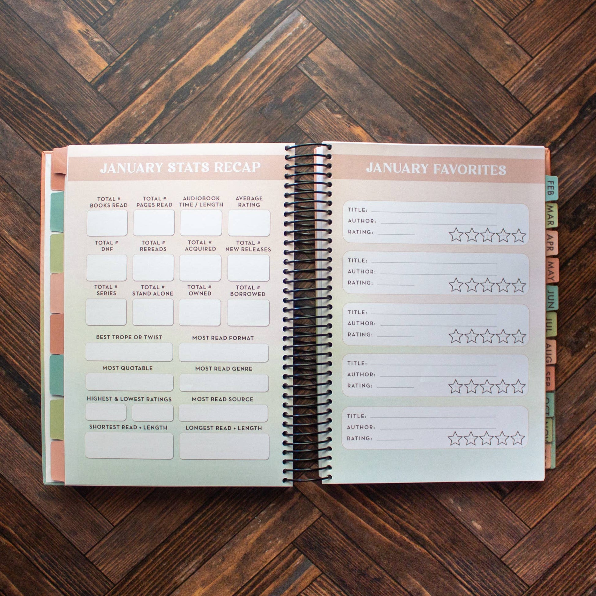 2026 Reading Tracker | book journal and reading log notebook