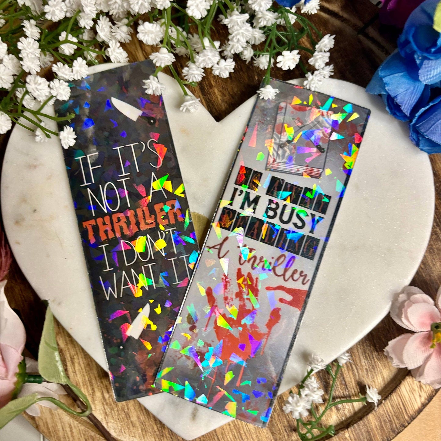 Go Away I'm Reading a Thriller: Thriller Books Cardstock Bookmark