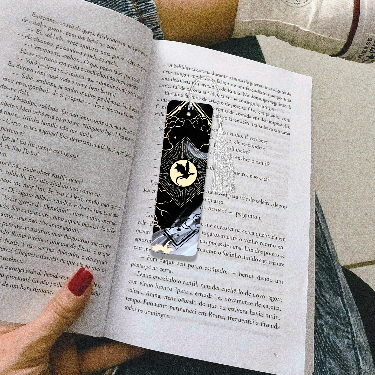 Onyx Storm Inspired Metal Bookmark