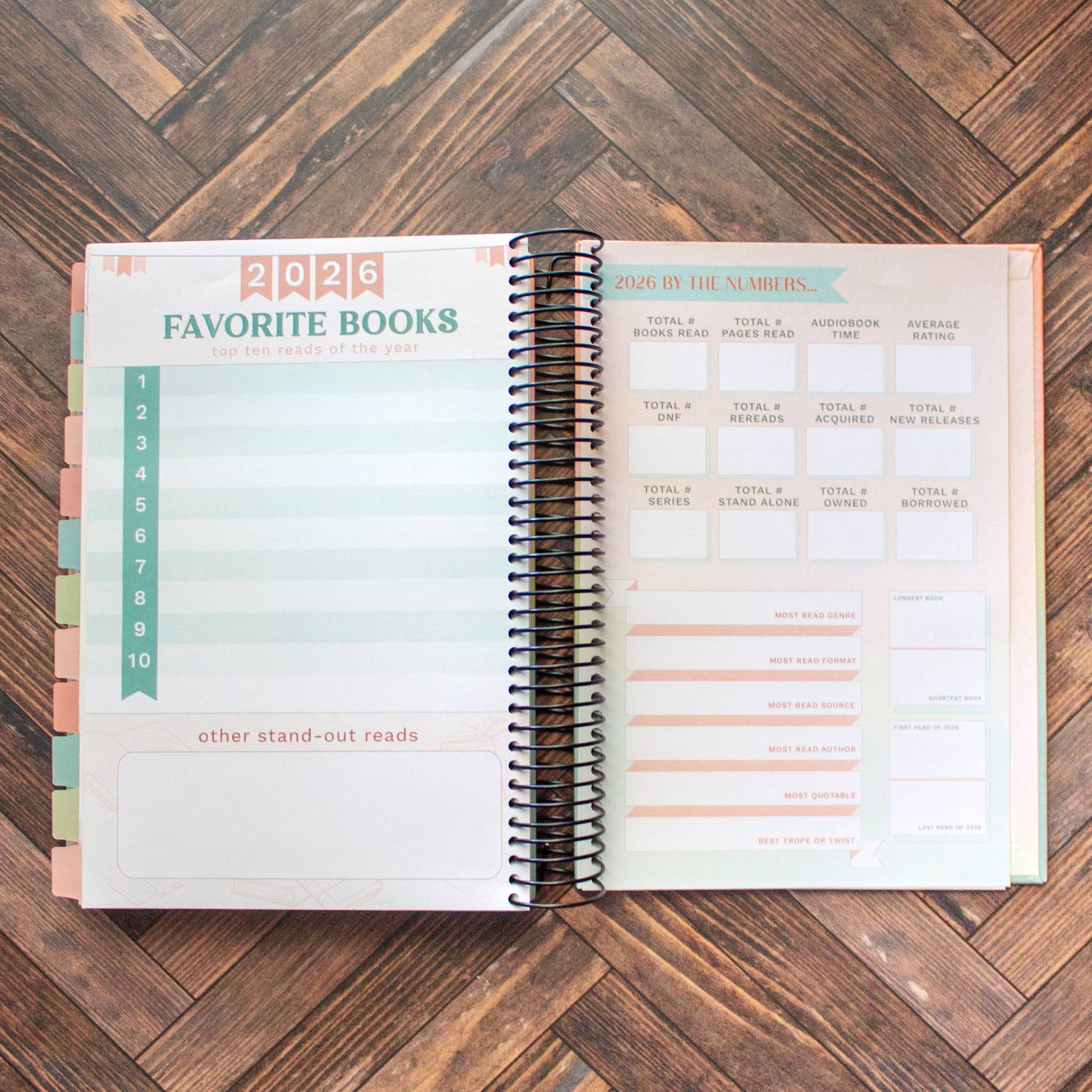 2026 Reading Tracker | book journal and reading log notebook