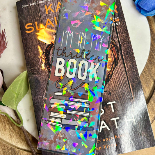 In My Thriller Book Era: Thriller Books Cardstock Bookmark