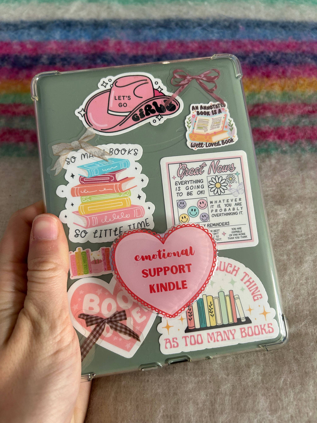 Emotional Support Kindle: Reading E- Reader Grips