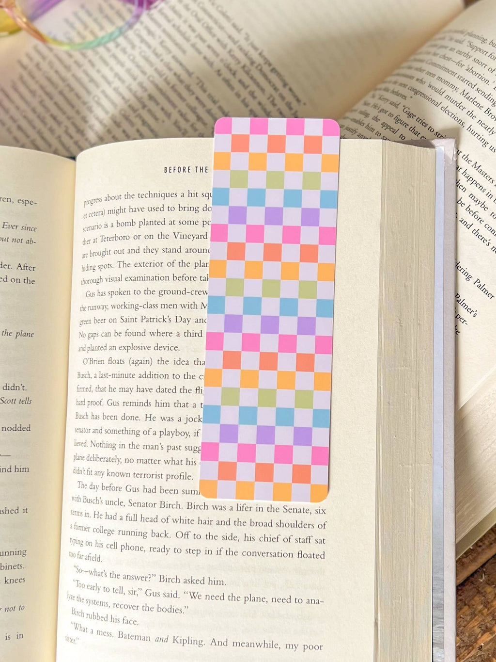 Checker Bookmark:Soft Touch Matte