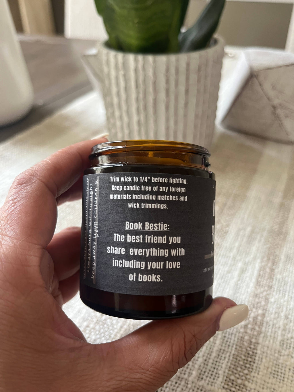 Book Bestie | Bookish Candle | Book Themed, Soy Wax 4 oz: 4 oz