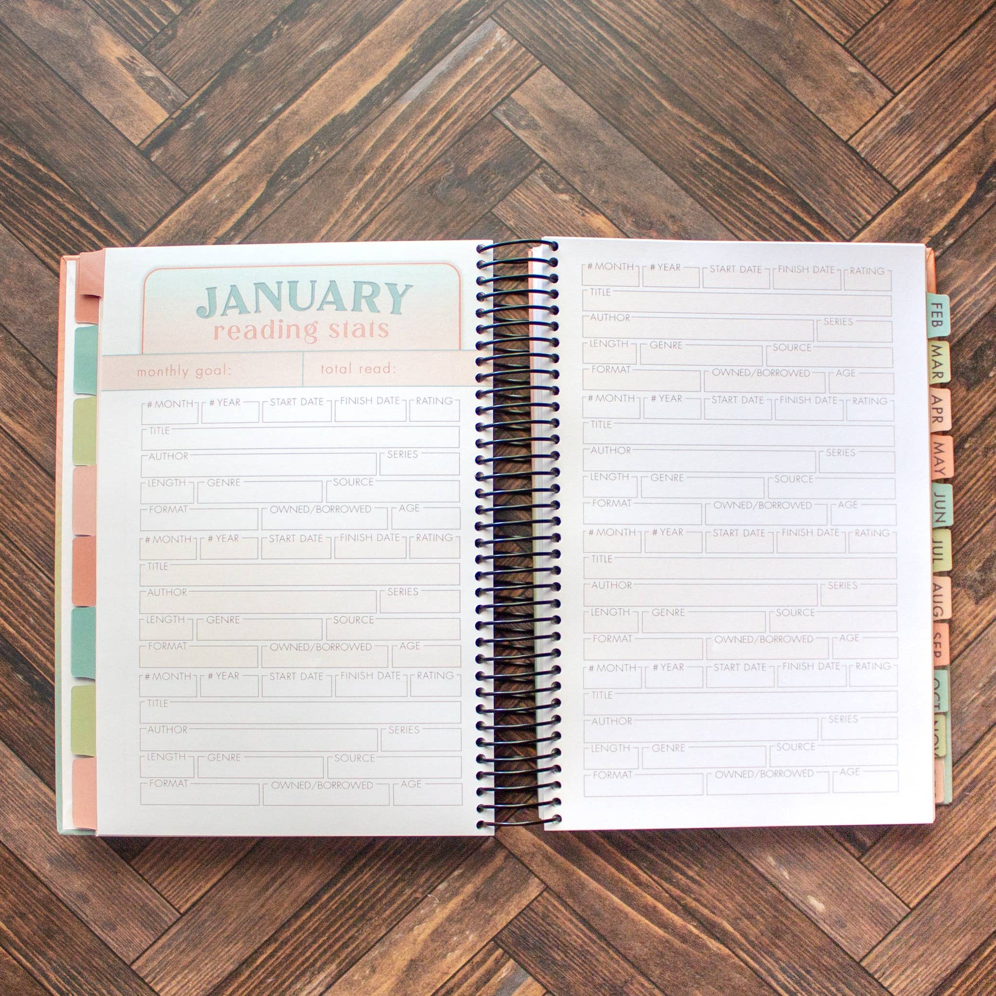 2026 Reading Tracker | book journal and reading log notebook
