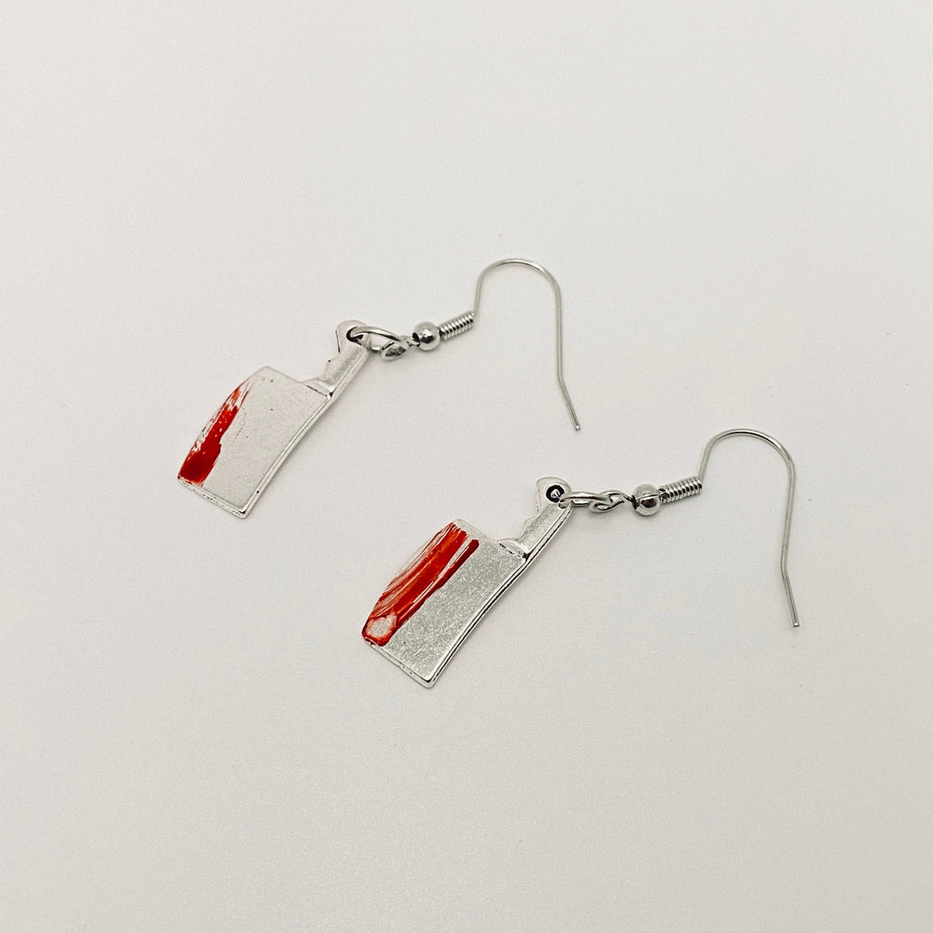 Terror Halloween Dress Up Blood Earrings: Scissors