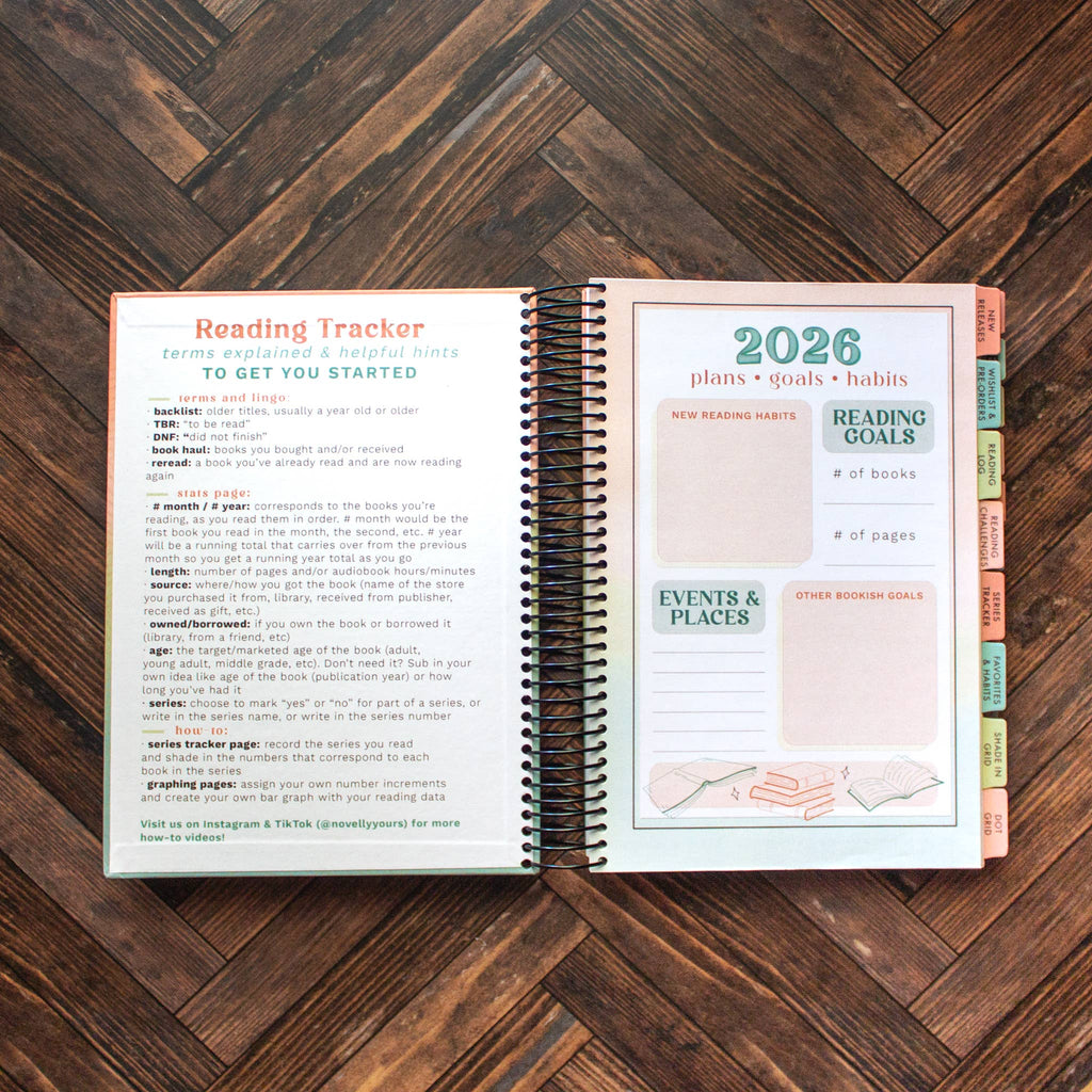 2026 Reading Tracker | book journal and reading log notebook