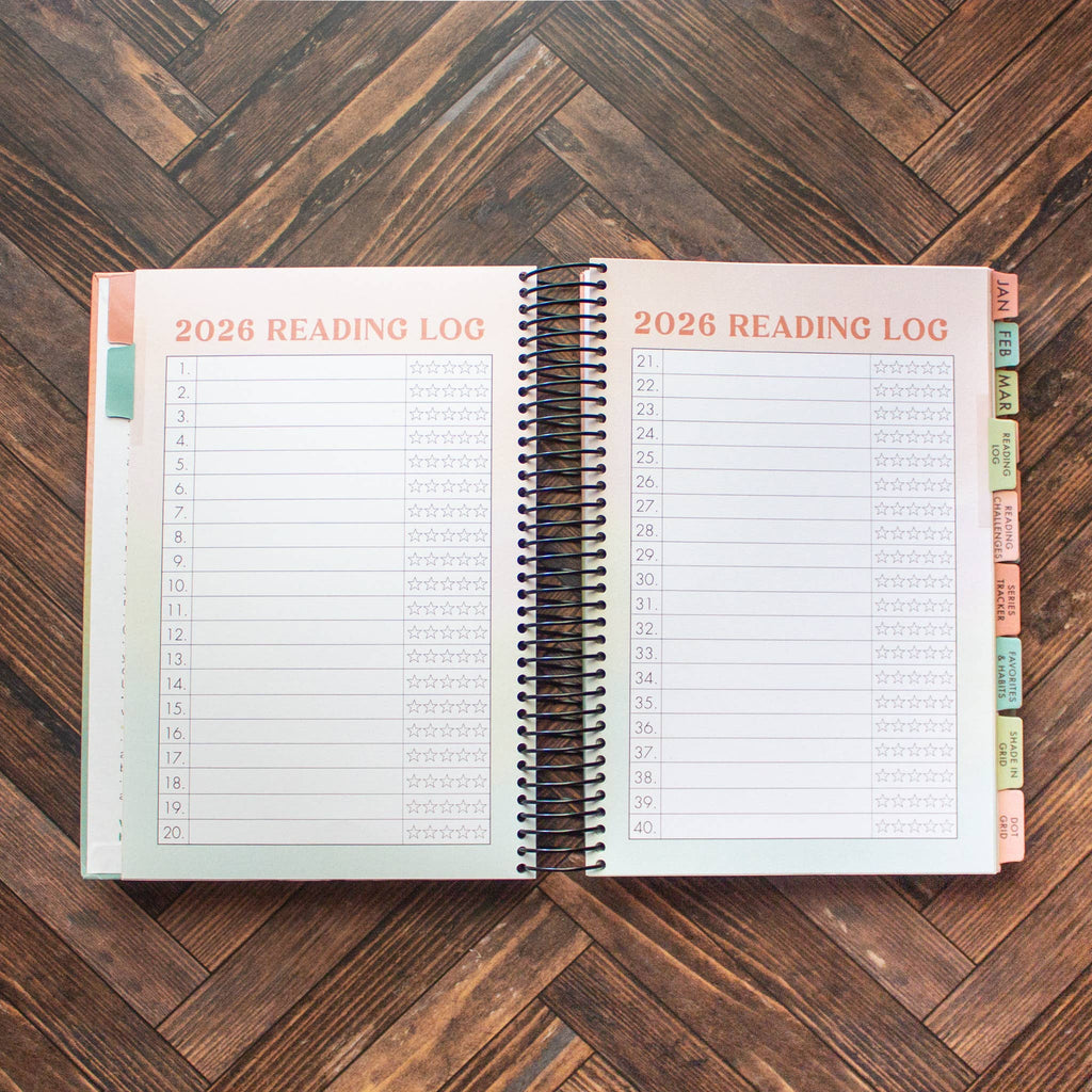 2026 Reading Tracker | book journal and reading log notebook