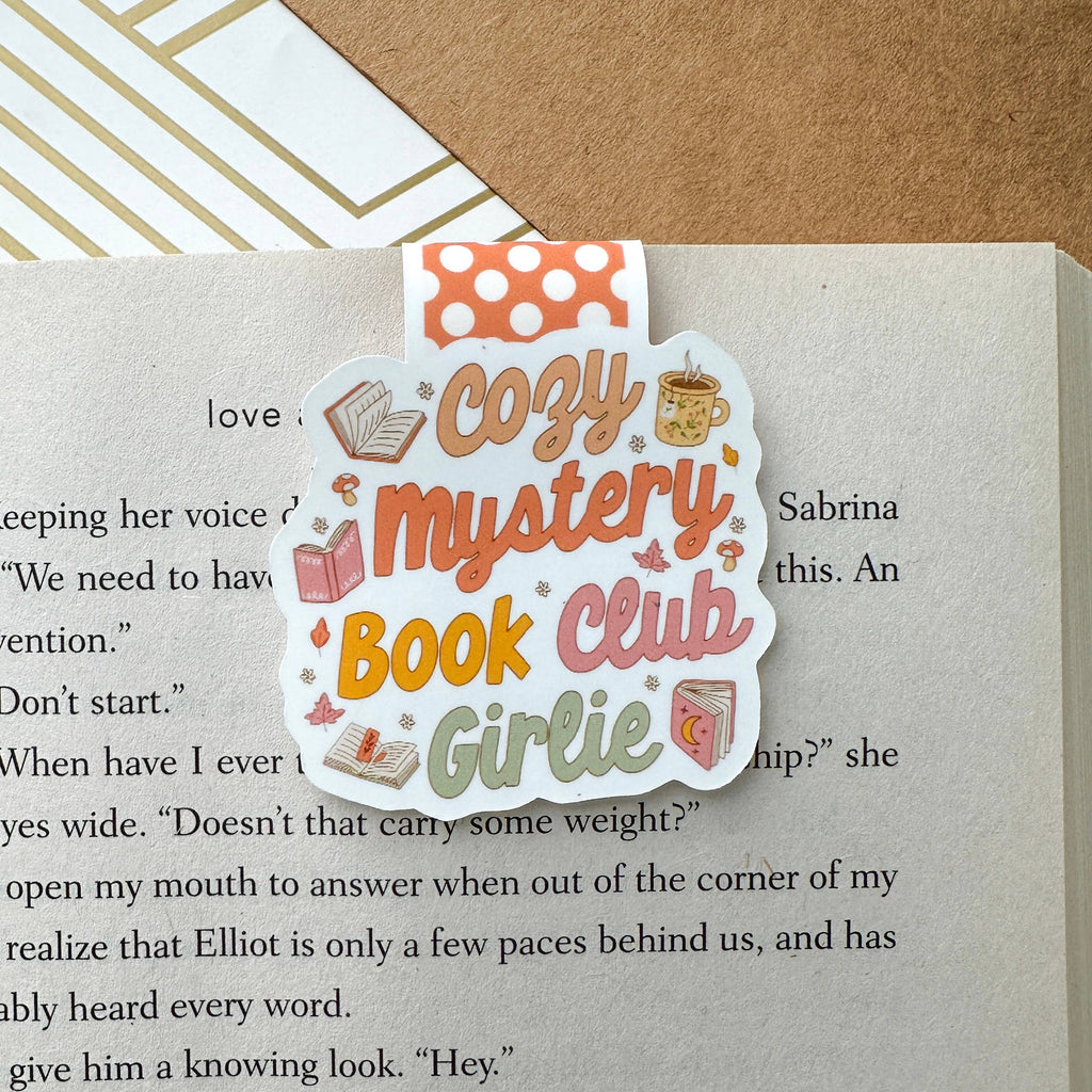 Cozy Mystery Book Club Cute Magnetic Bookmark