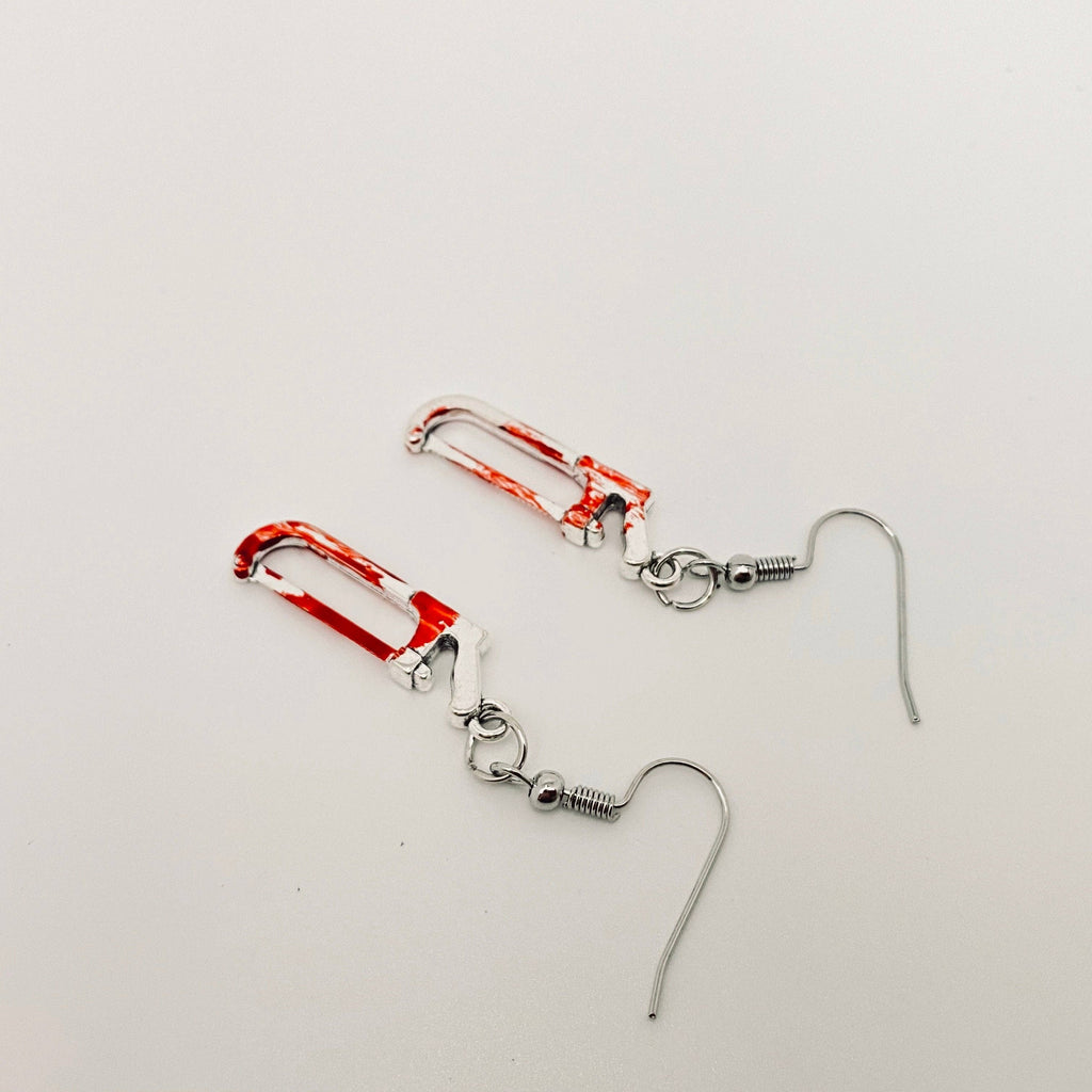 Terror Halloween Dress Up Blood Earrings: Scissors