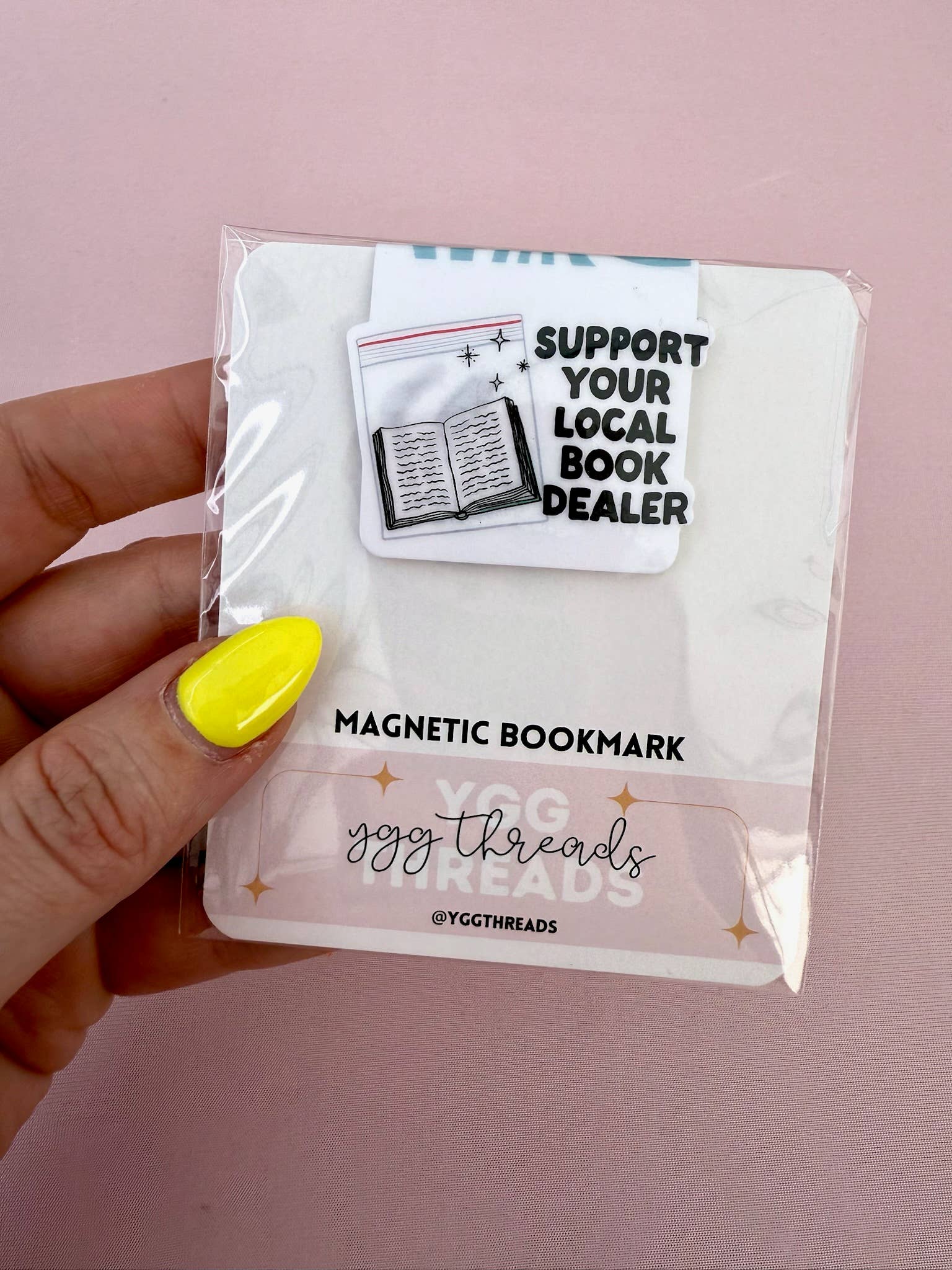 Support Your Local Book Dealer | Magnetic Bookmark: Holographic Sparkle
