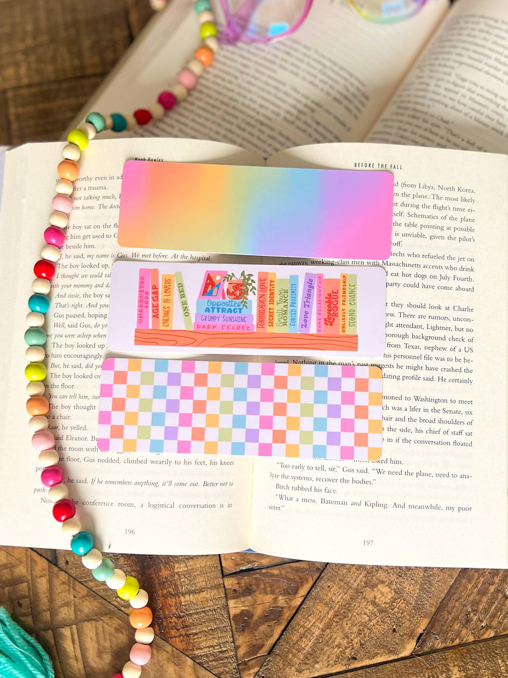 Pastel Tie Dye Bookmark Warm Tone:Soft Touch Matte