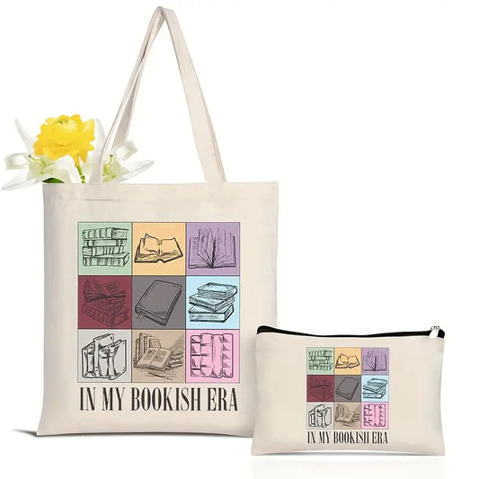 Bookish Era Print Tote Bag Set