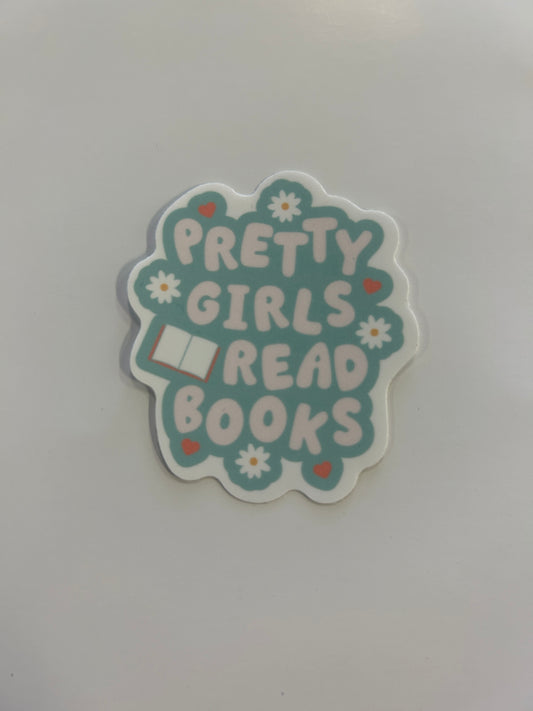 Pretty Girls Read Books Sticker
