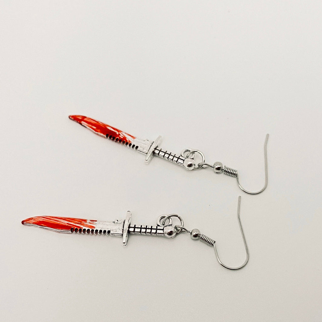 Terror Halloween Dress Up Blood Earrings: Saw