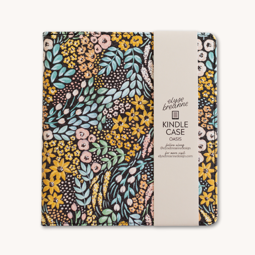 Black Floral Kindle Case: Kindle Paperwhite (11th Generation)