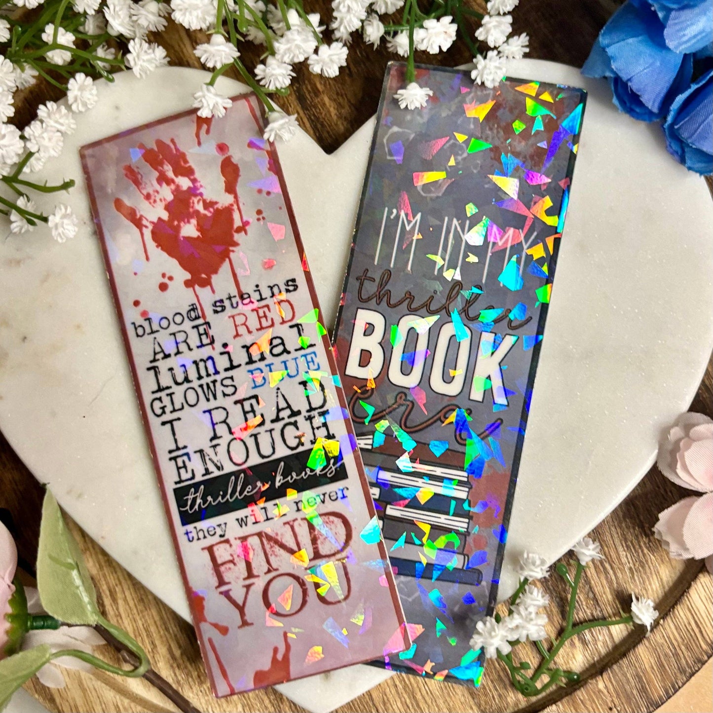 Blood Stains Are Red: Thriller Books Cardstock Bookmark
