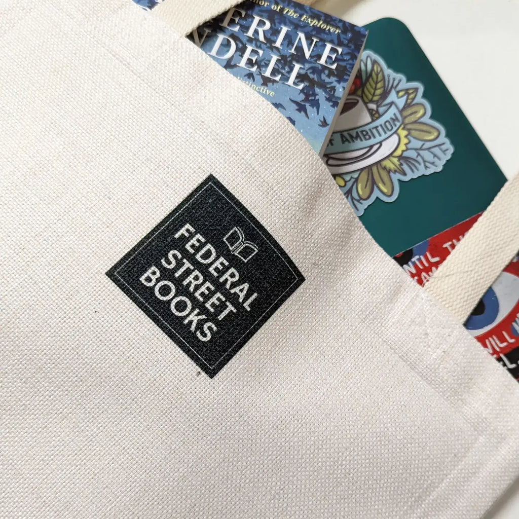 Amazon Sucks Indie Bookstore Tote Bag: Bookishly logo / Coloured text