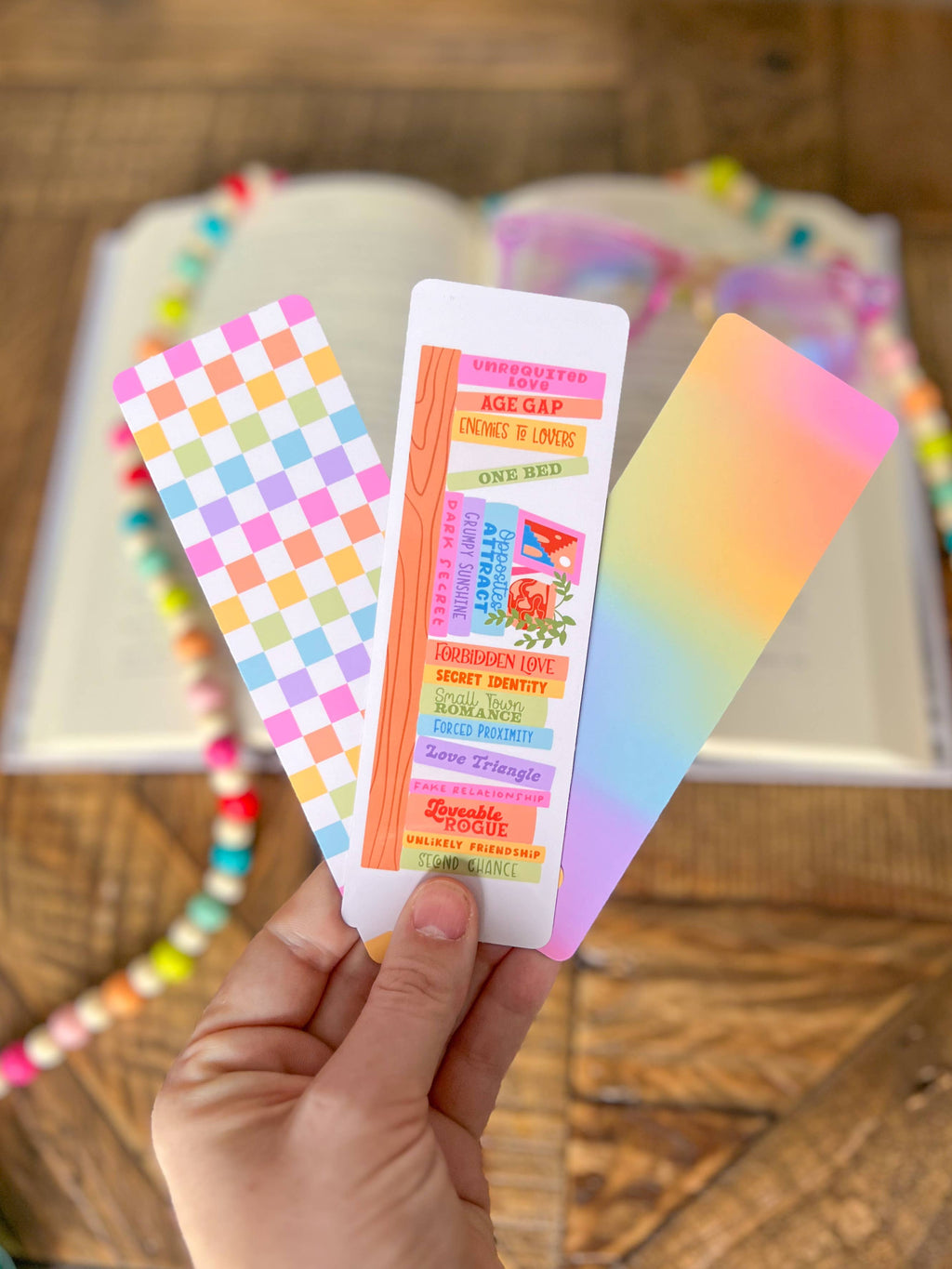 Checker Bookmark:Soft Touch Matte