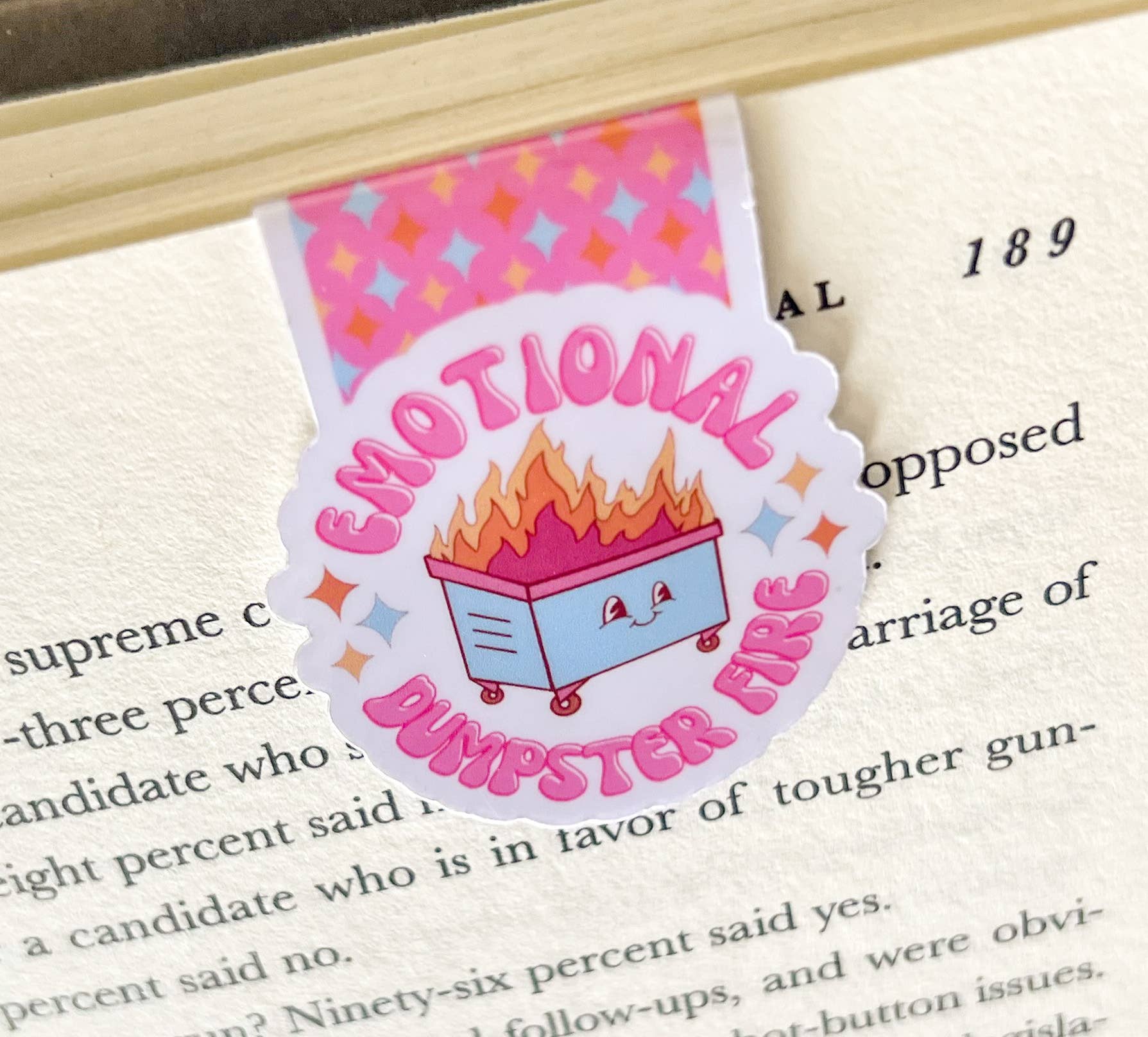 Emotional Dumpster Fire Magnetic Bookmark