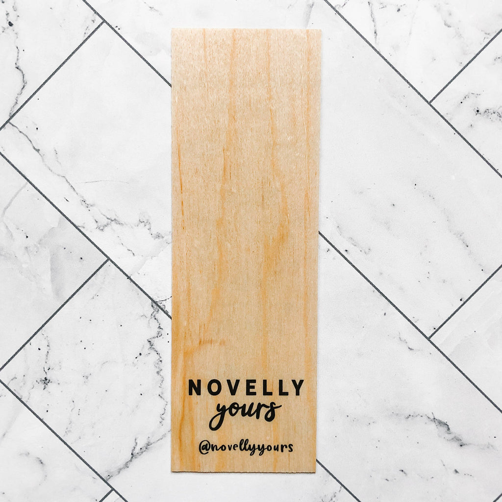 Book Genres wooden bookmark | Natural bookish woodmark
