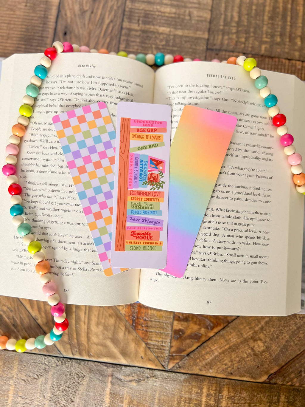 Pastel Tie Dye Bookmark Warm Tone:Soft Touch Matte