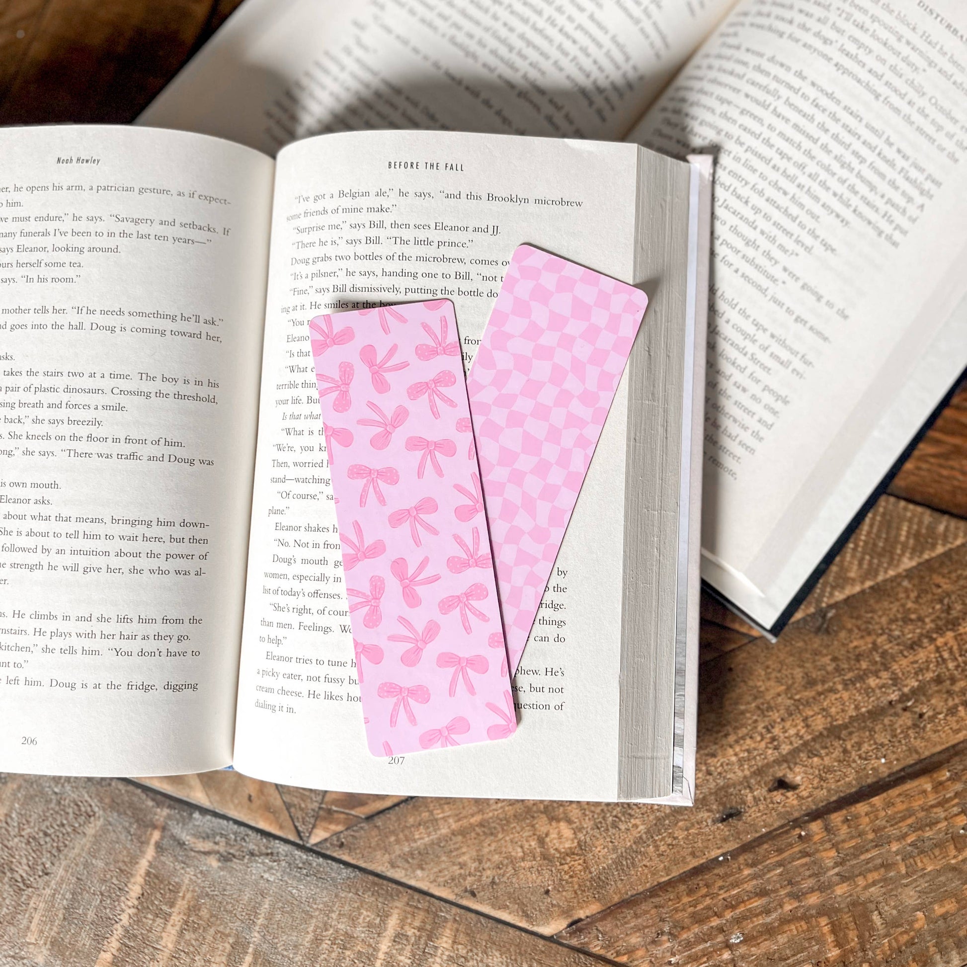 Pink Coquette Bow Bookmark: Soft Touch Matte