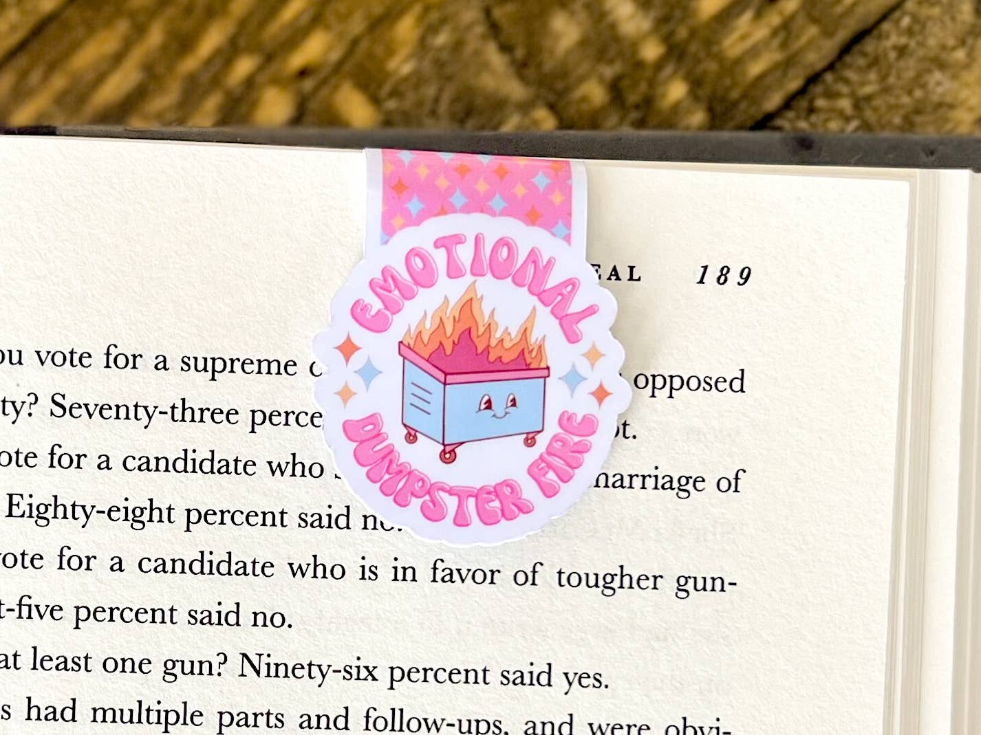 Emotional Dumpster Fire Magnetic Bookmark