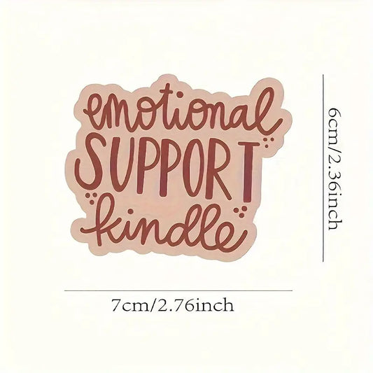 Emotional Support Kindle Vinyl Sticker
